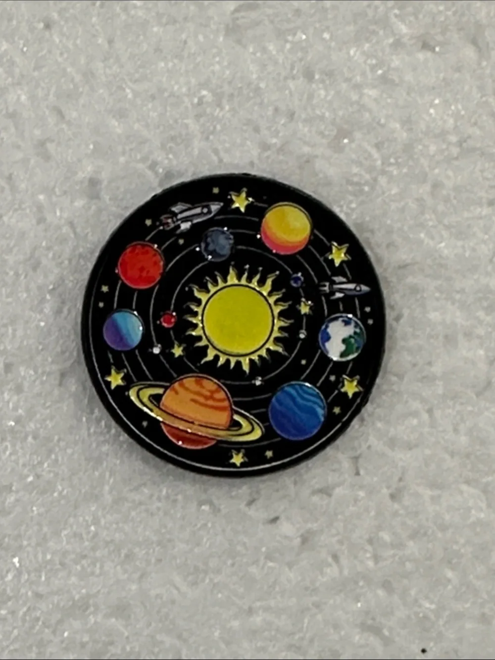 Kids Space Solar System Enamel Pin - Multicolor